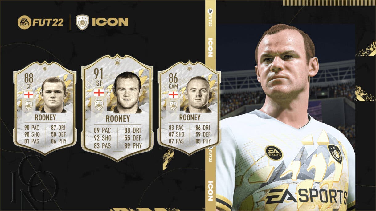 FIFA 22: confirmado el último Icono de Ultimate Team. Estas son sus tres cartas Wayne Rooney