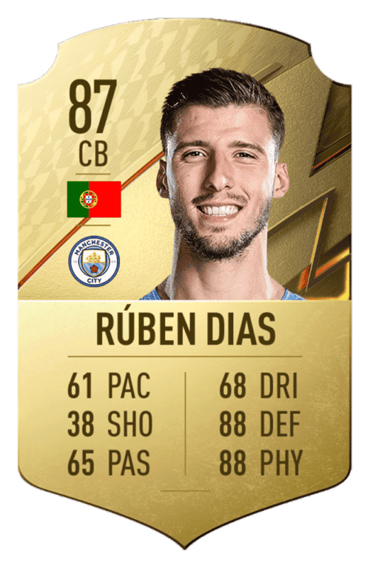 FIFA 22: revelado el top 20 de jugadores de la Premier League con mayor media Rúben Dias