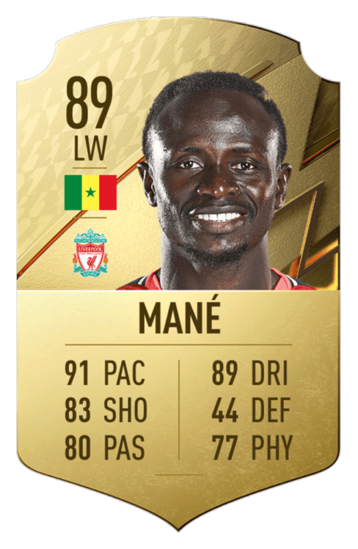FIFA 22: revelado el top 20 de jugadores de la Premier League con mayor media Sadio Mané