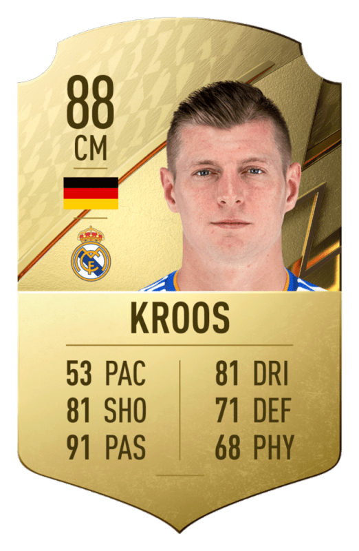FIFA 22 medias: estos son los 20 mejores jugadores de la Liga Santander en Ultimate Team Toni Kroos