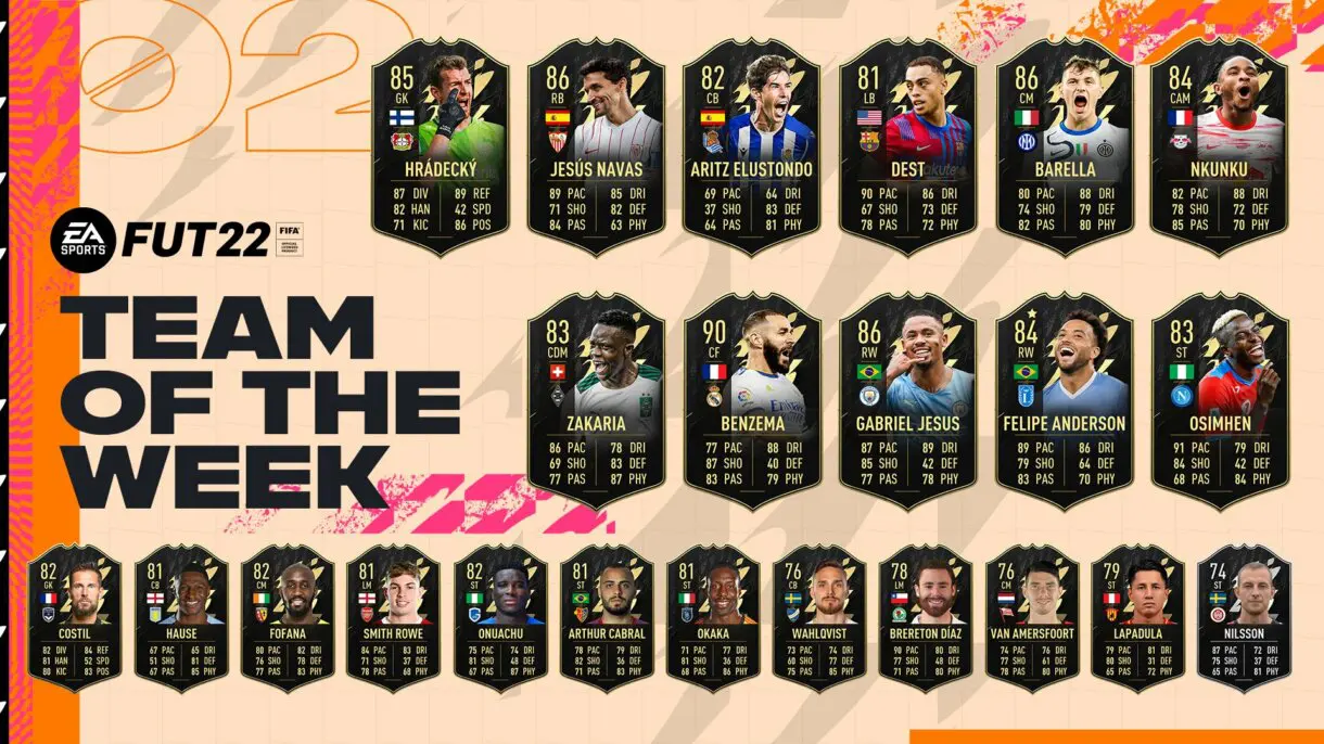 TOTW 2 completo FIFA 22 Ultimate Team