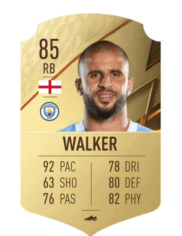 Calcetines FIFA 22: estas son todas las cartas reveladas de Manchester City Ultimate Team Walker