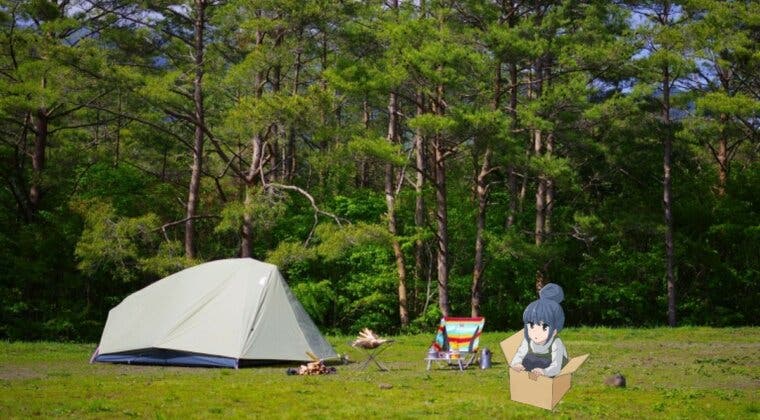 Imagen de Vete de acampada como en Yuru Camp en el mismo sitio, con el mismo equipo y la misma comida