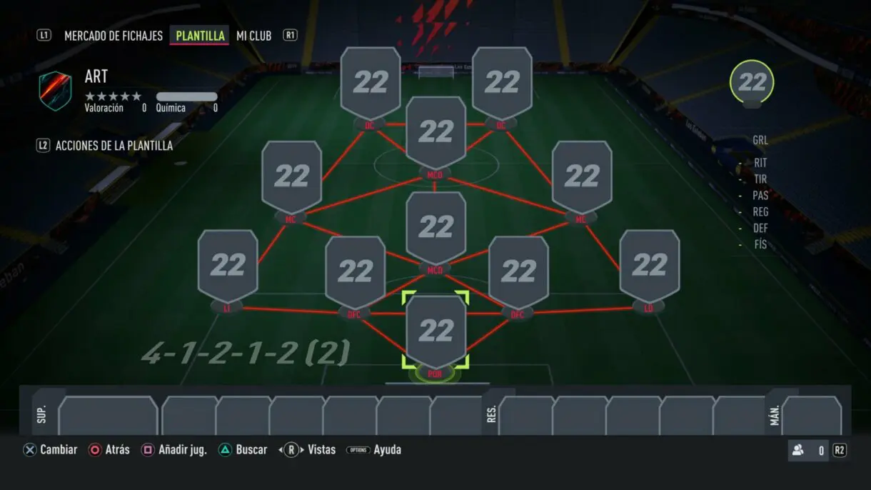 FIFA 22: tácticas e instrucciones de la 4-1-2-1-2 (2), una formación para partidos muy acelerados Ultimate Team