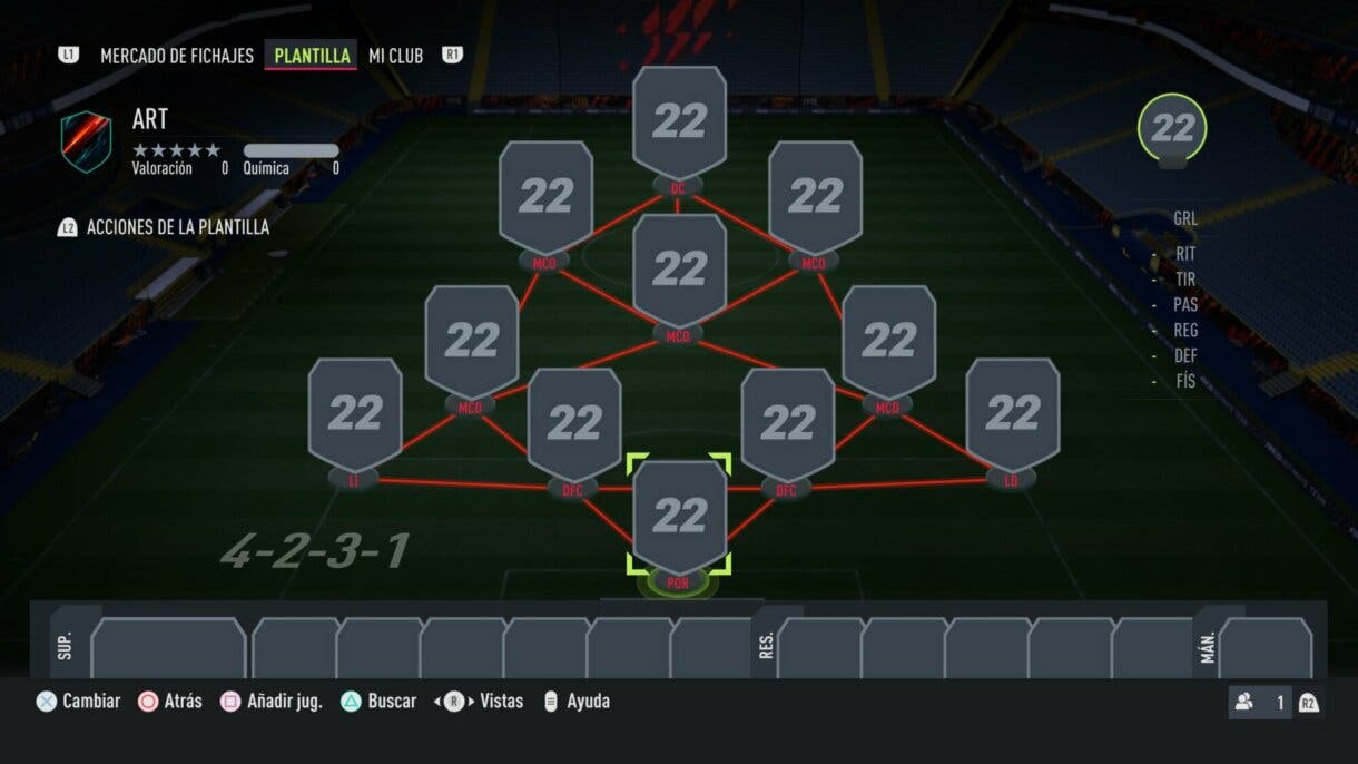 FIFA 22: tácticas para una de las mejores formaciones de Ultimate Team (4-2-3-1)