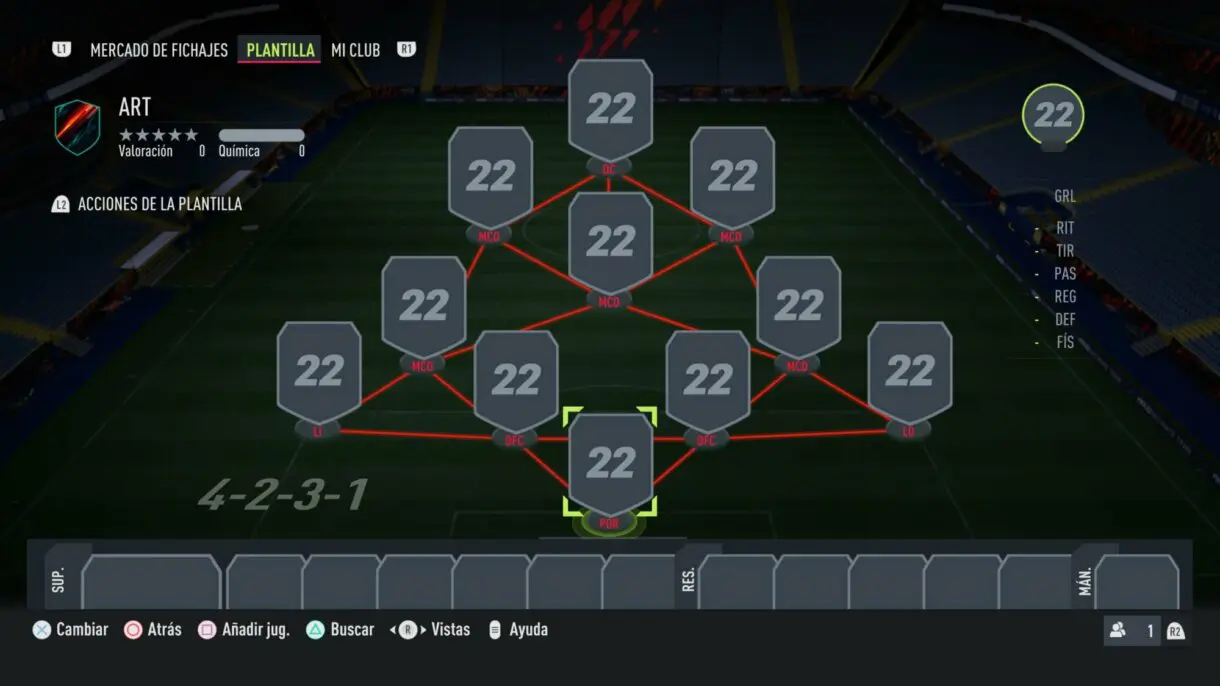 FIFA 22: tácticas para una de las mejores formaciones de Ultimate Team (4-2-3-1)