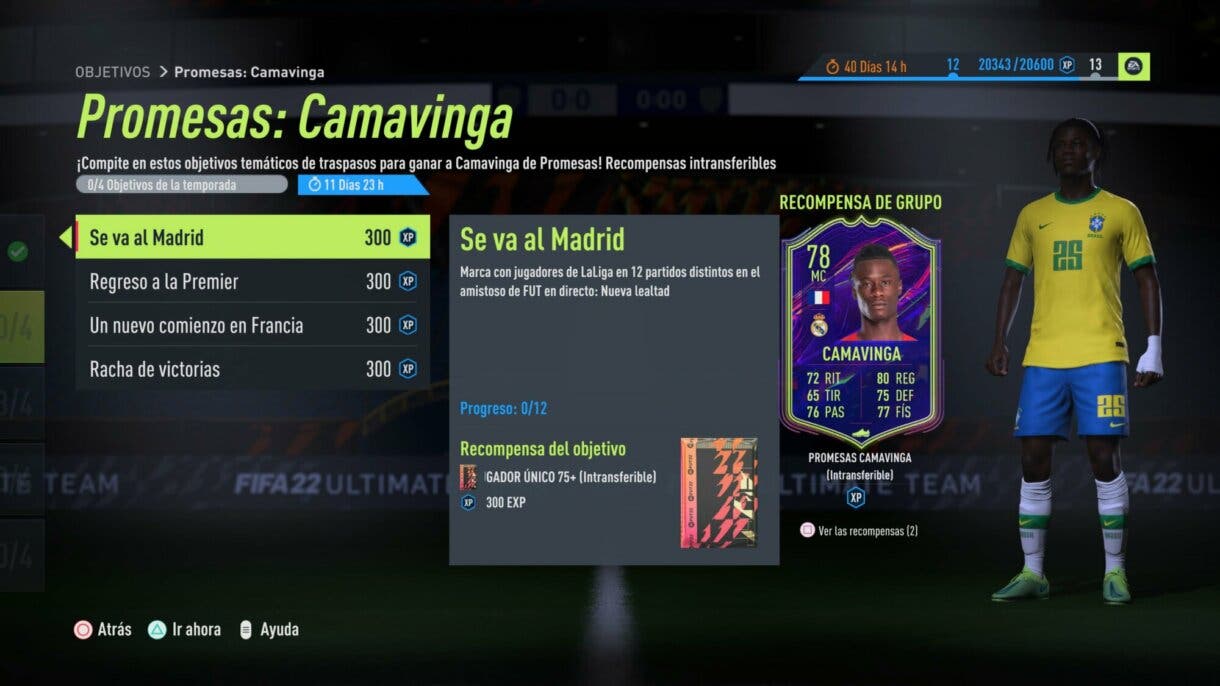 FIFA 22: primer equipo OTW ya disponible + Eduardo Camavinga gratuito (Ones to Watch) Ultimate Team objetivos