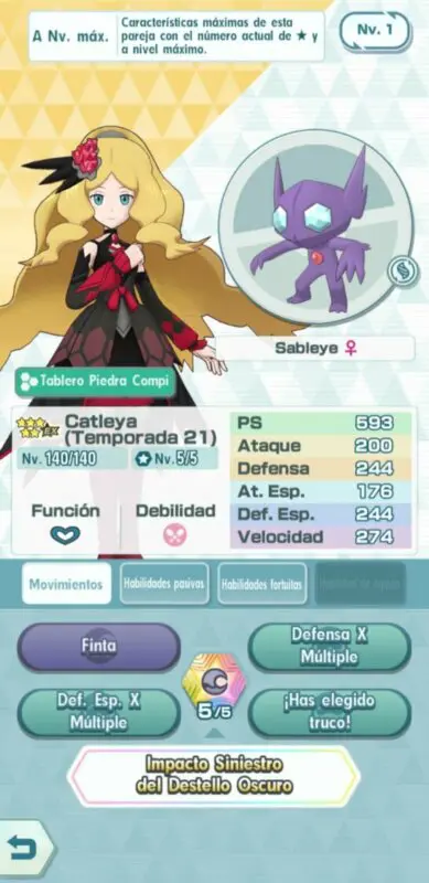 Catleya y Sableye Pokemon Masters EX