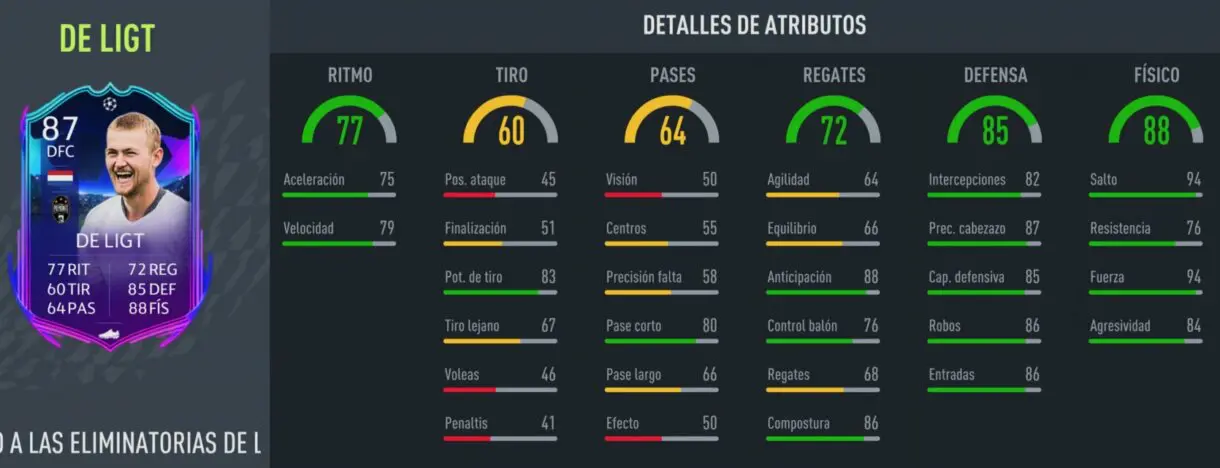 FIFA 22: ¿Merece la pena Matthijs de Ligt Road to the Knockouts? + Solución del SBC (RTTK) Ultimate Team stats in game