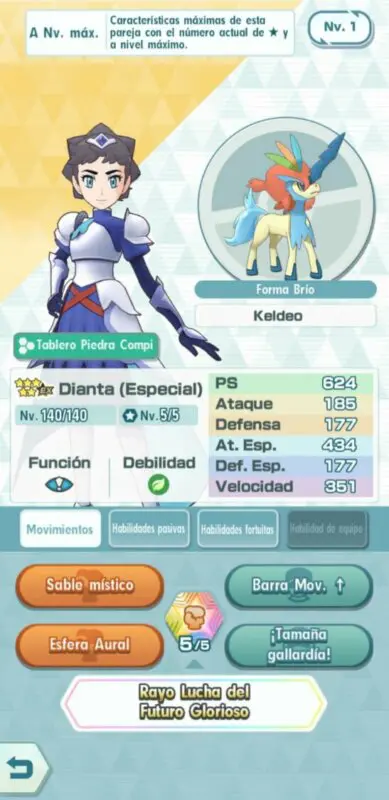 Dianta y Keldeo Pokemon Masters EX