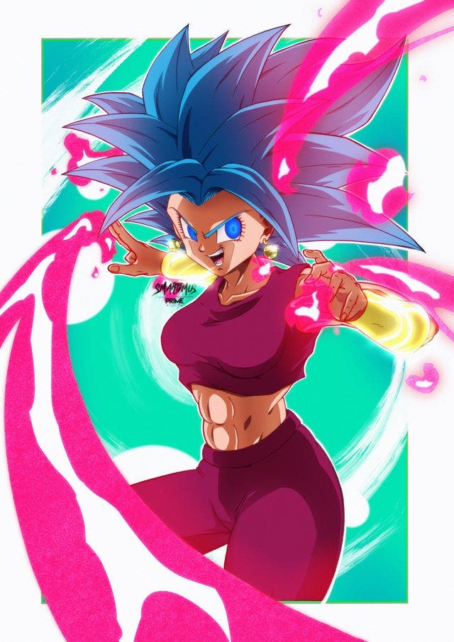 Dragon Ball Super Kefla Se Vuelve Super Saiyan Blue Gracias A Un Asombroso Fan Art 