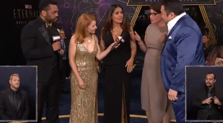 Imagen de El momentazo más divertido de la premiere de Eternos: "que aprendan todos español"