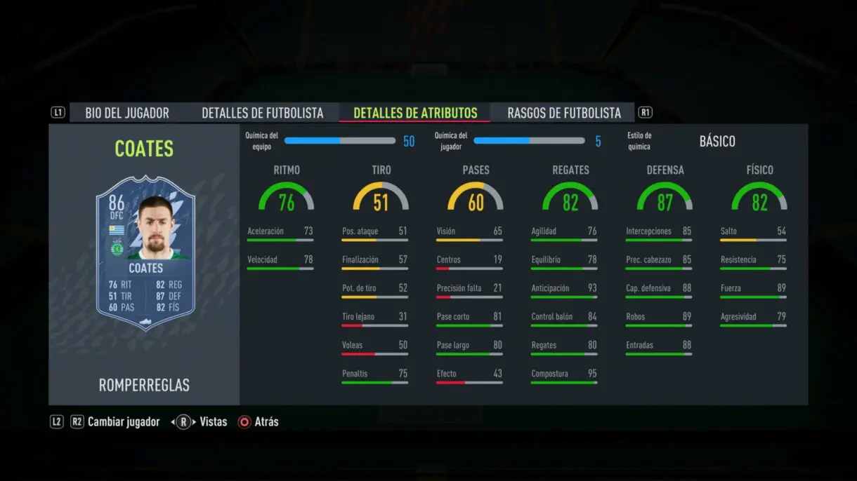 FIFA 22: este es el primer equipo Rulebreakers (aquí puedes ver sus stats) Rulebreakers stats in game Coates