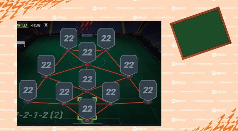 Imagen de FIFA 22: tácticas e instrucciones de la 4-1-2-1-2 (2), una formación para partidos muy acelerados