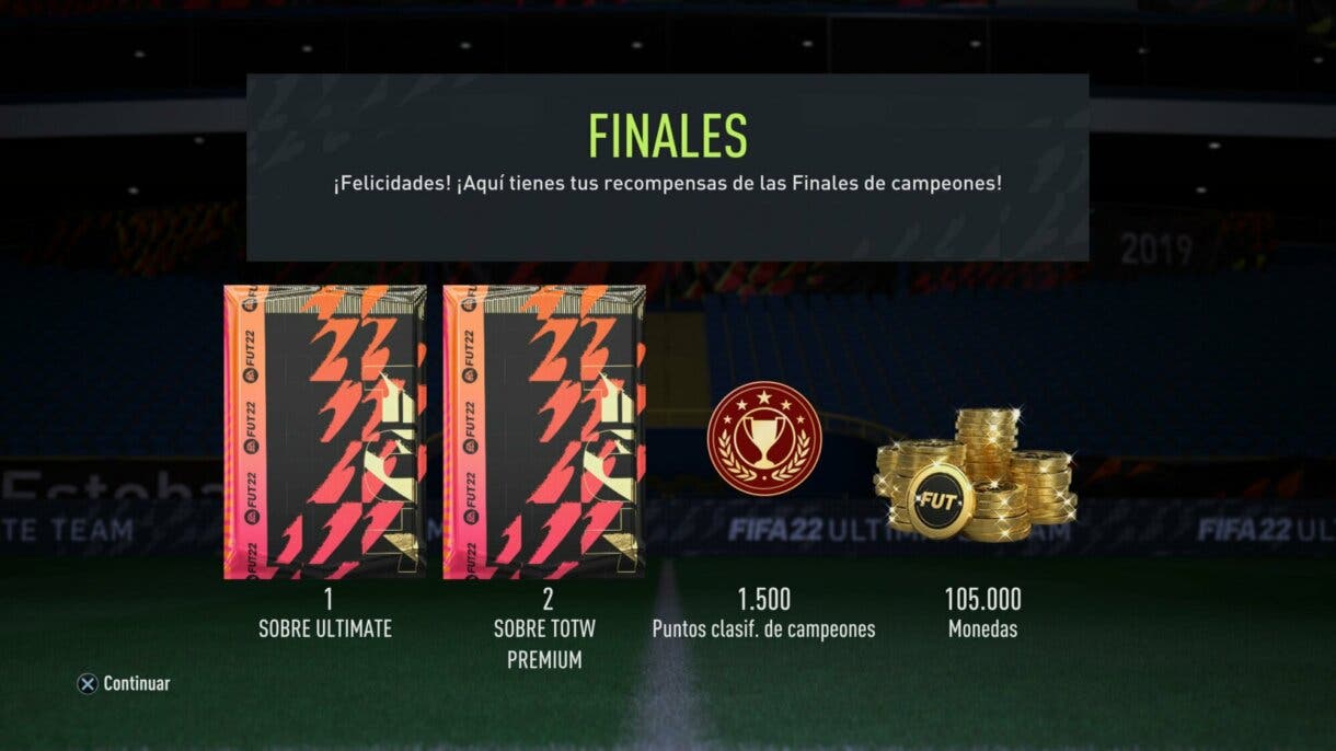 FIFA 22: novedades para el bug de las recompensas en FUT Champions. EA Sports informa sobre ellas Ultimate Team ejemplo
