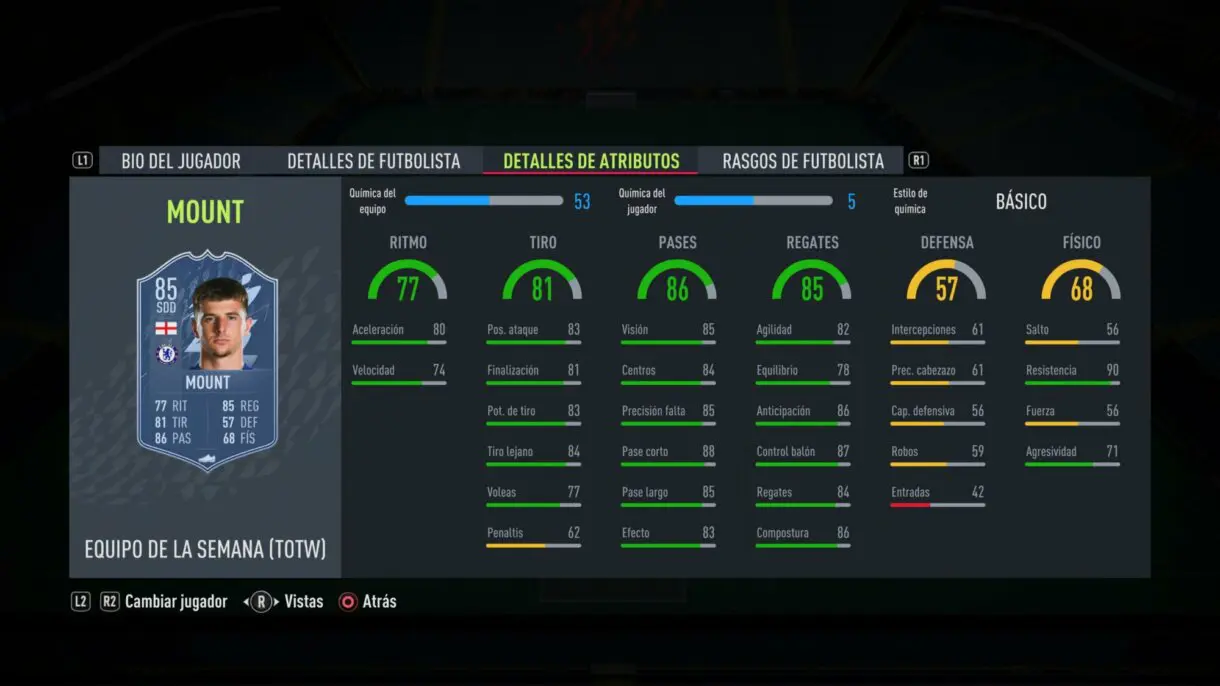 FIFA 22: Salah y Alaba destacan en un TOTW 6 con varias mejores de OTW (Equipo de la Semana) Ultimate Team stats in game Mount