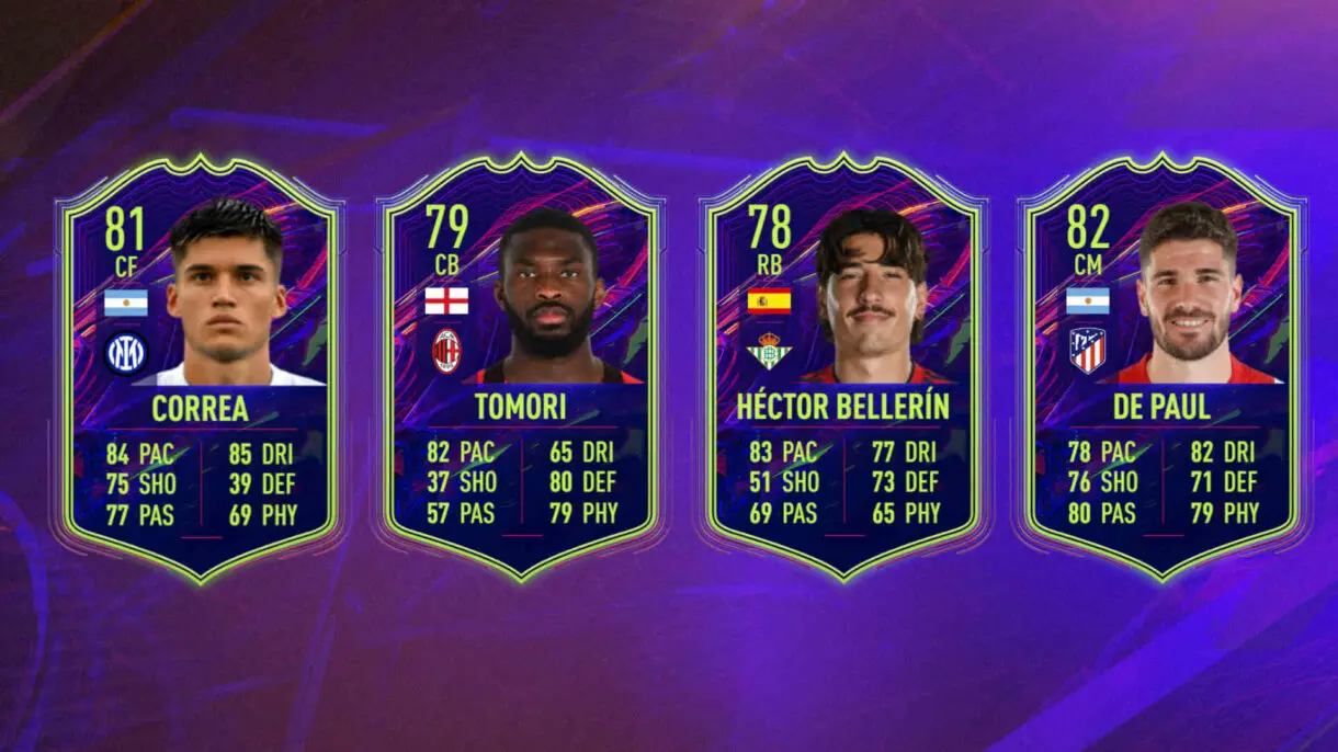 FIFA 22: revelados cuatro nuevos Ones to Watch (OTW) Ultimate Team: Correa, Tomori, Bellerín y De Paul