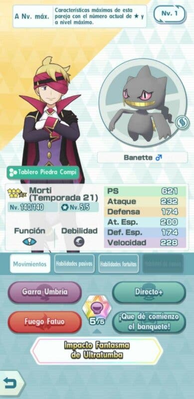 Pokemon Masters EX Morti y Banette