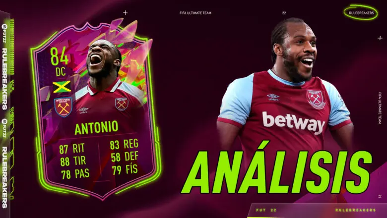 FIFA 22 Ultimate Team Análisis Michail Antonio Rulebreakers