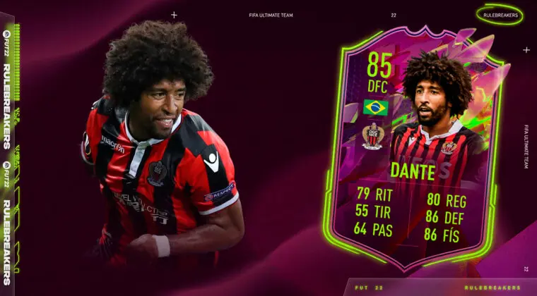 Imagen de FIFA 22: ¿Merece la pena Dante Rulebreakers? + Solución del SBC