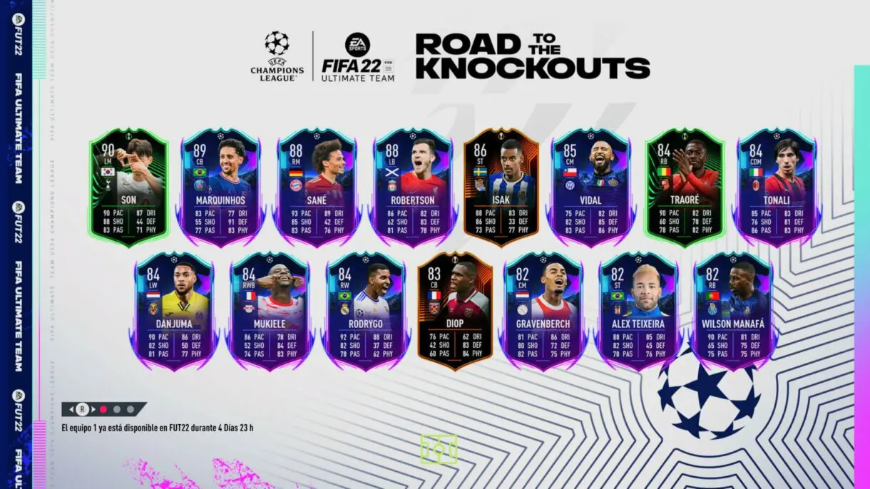 FIFA 22: llegan nuevos Road to the Knockouts a Ultimate Team. Estas son sus stats (RTTK)