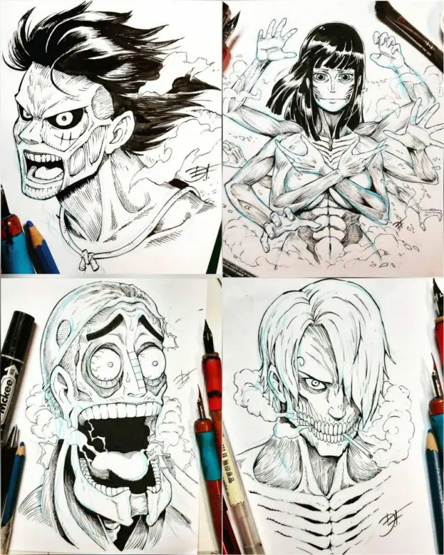 shingeki x one piece 2