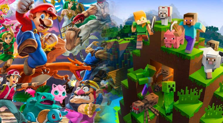 Imagen de Recrean todos los personajes de Super Smash Bros. Ultimate en Minecraft y así es el resultado