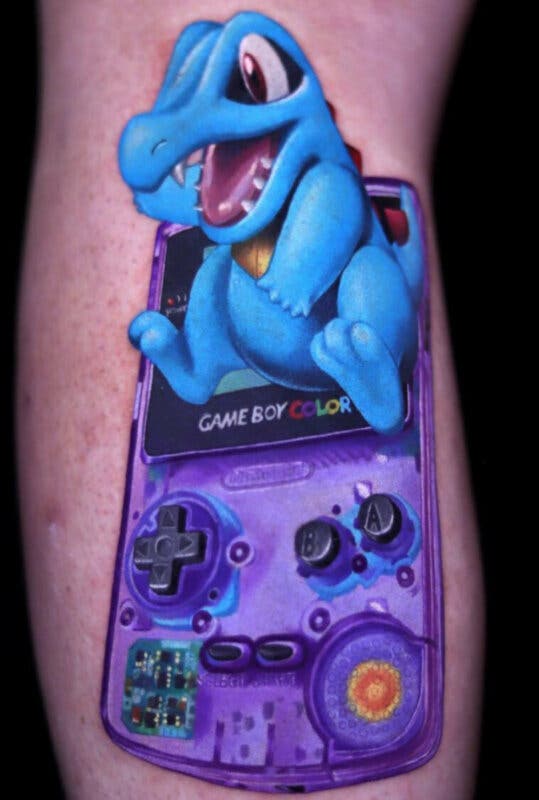 tatuaje Pokemon Totodile