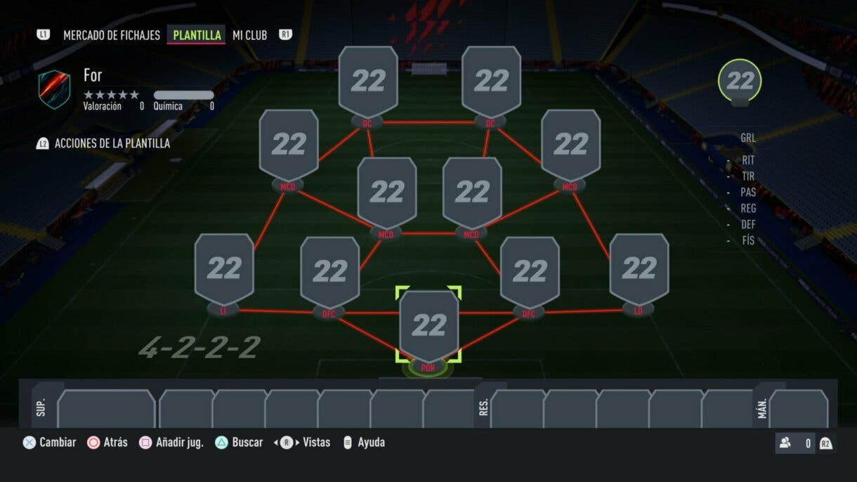 FIFA 22: esta es la mejor formación de Ultimate Team según este reconocido proplayer 4-2-2-2