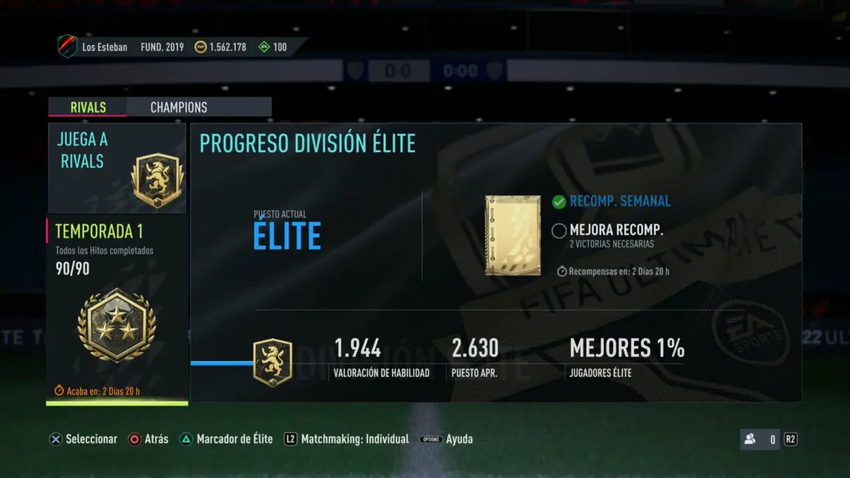 FIFA 22: no podemos jugar el clasificatorio de FUT Champions y probablemente no esté disponible durante unos días Ultimate Team mensaje caso Division Rivals