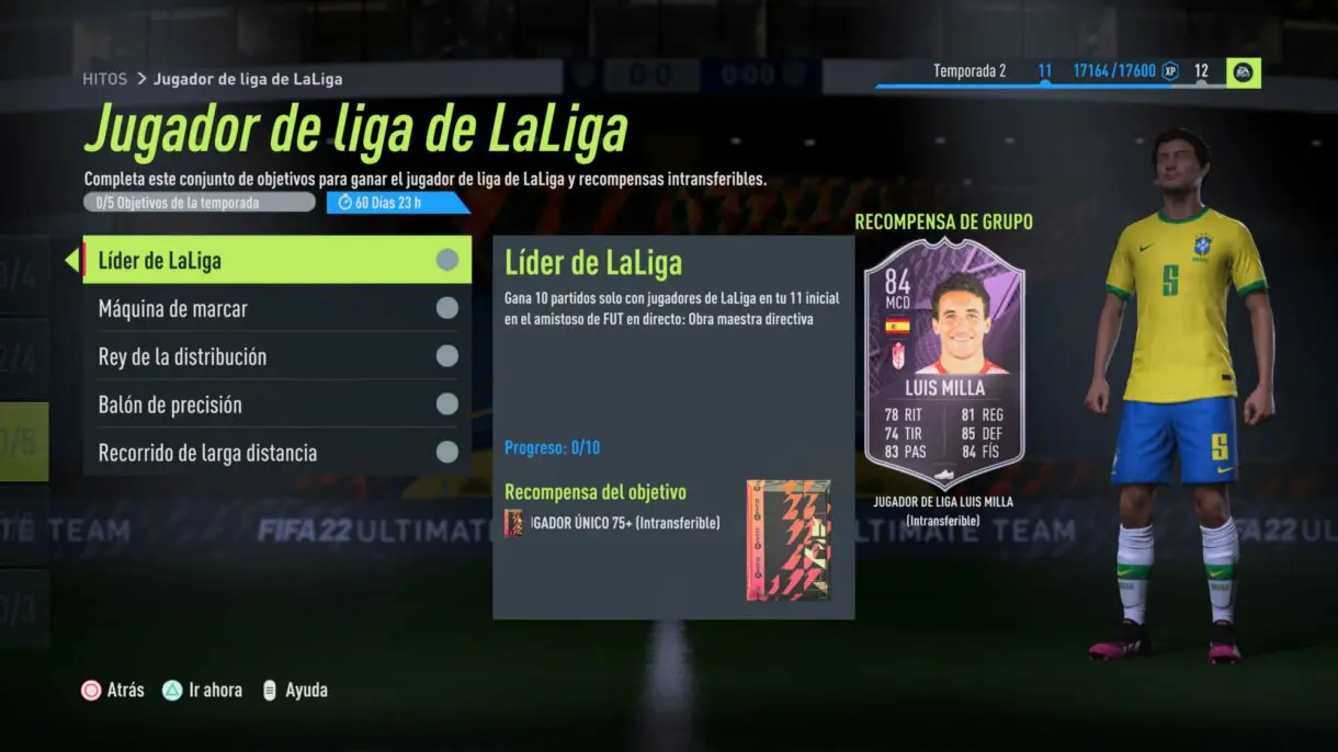 FIFA 22: el Jugador de la Liga Santander gratuito llega por sorpresa. Así lucen sus stats in game Luis Milla Jugador de Liga objetivos