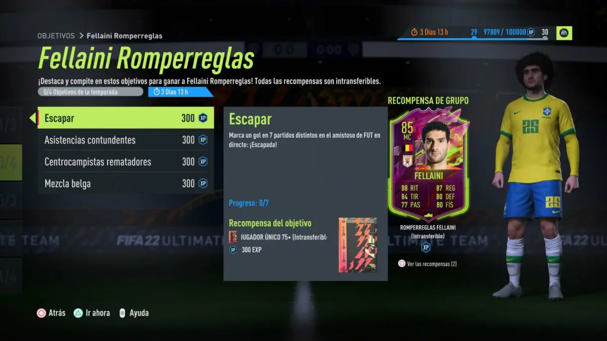 FIFA 22: un nuevo Rulebreakers gratuito aparece por sorpresa en Ultimate Team. Estos son sus números Fellaini objetivos