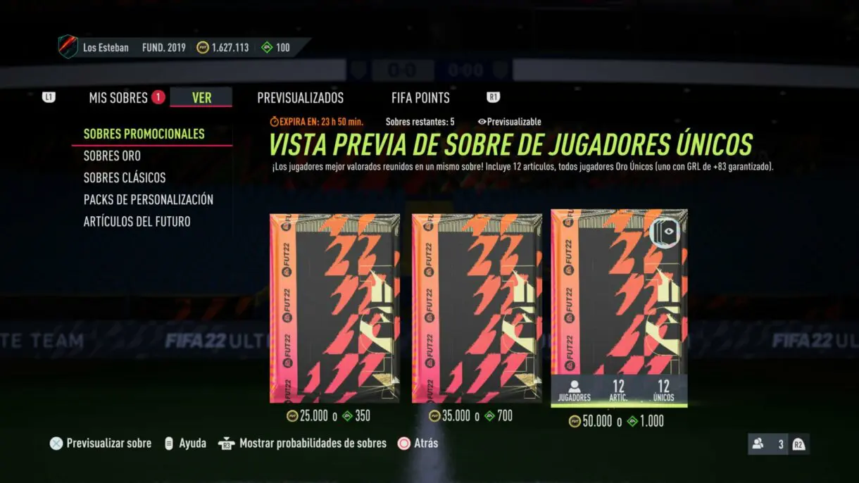 FIFA 22: aprovecha ya este sobre previsualizable porque expira dentro de muy poco Ultimate Team