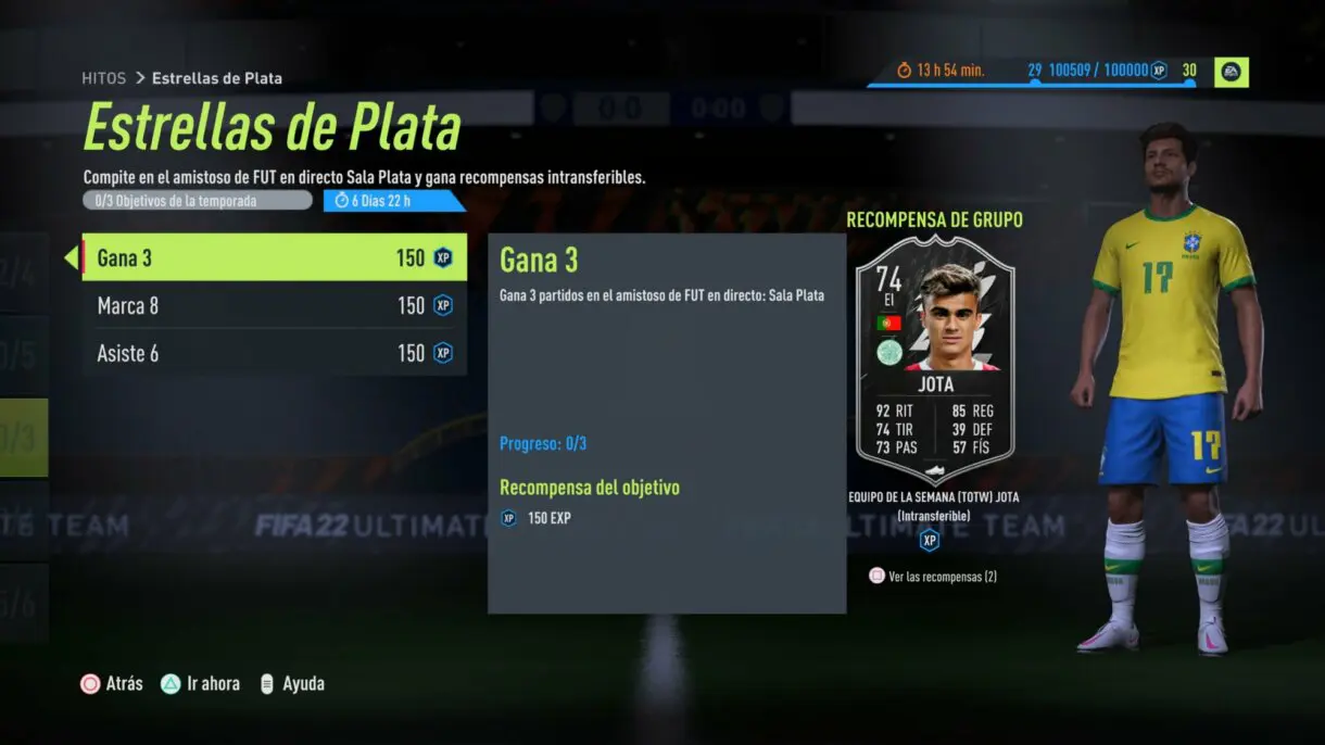 FIFA 22: quizá no lo has visto, pero esta es la nueva carta gratuita de plata y aquí tienes sus estadísticas Hitos Jota IF