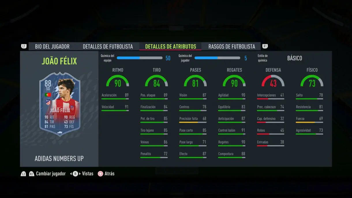FIFA 22: este es el equipo Numbers Up y aquí puedes ver sus stats en Ultimate Team stats in game Joao Félix