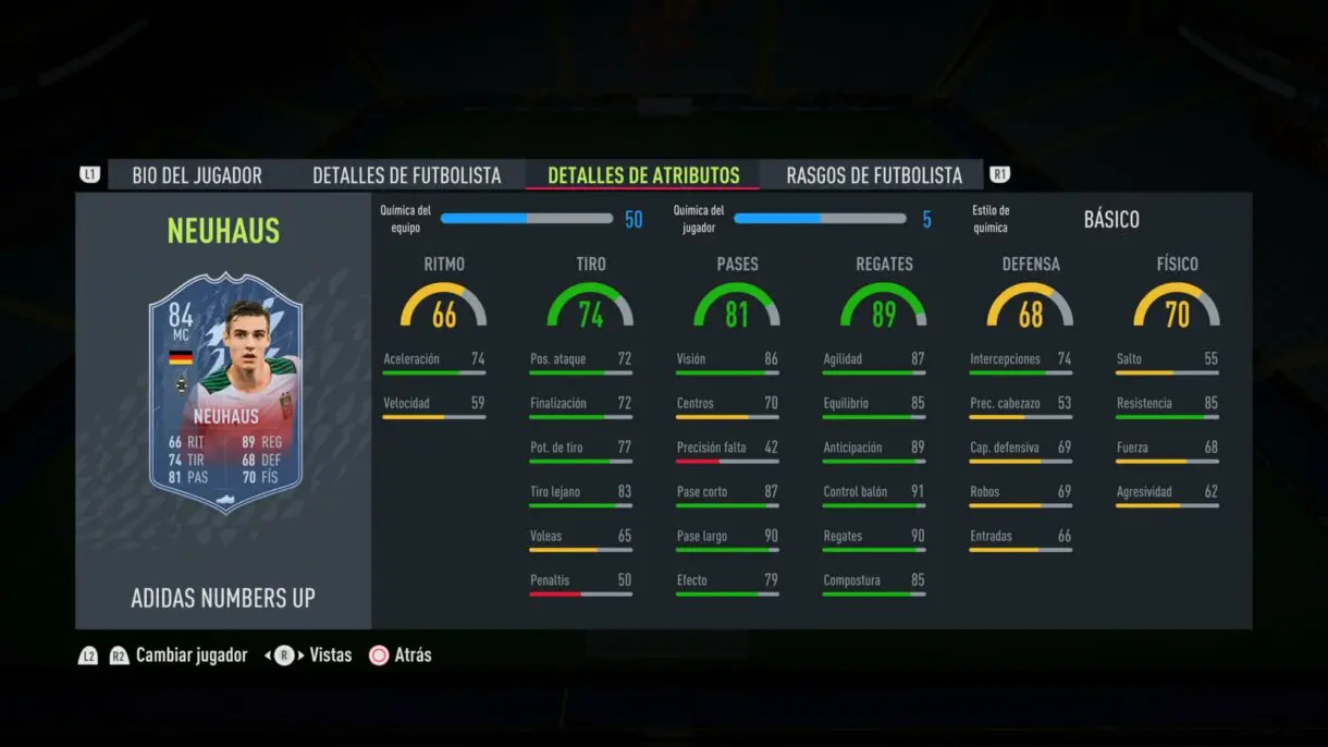 FIFA 22: este es el equipo Numbers Up y aquí puedes ver sus stats en Ultimate Team stats in game Neuhaus