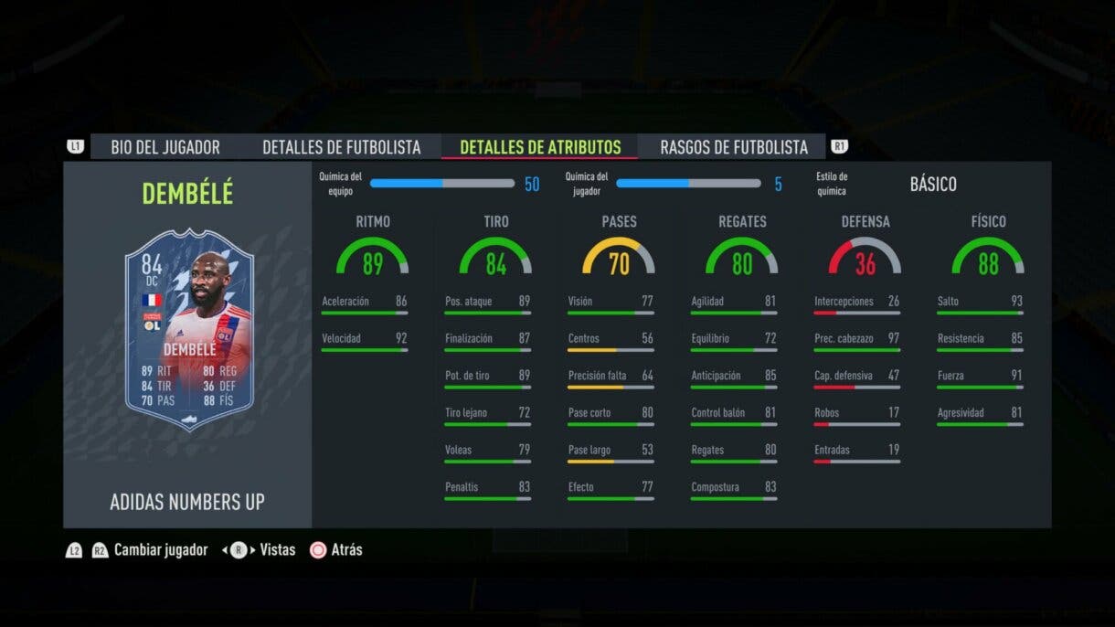 FIFA 22: este es el equipo Numbers Up y aquí puedes ver sus stats en Ultimate Team stats in game Dembélé