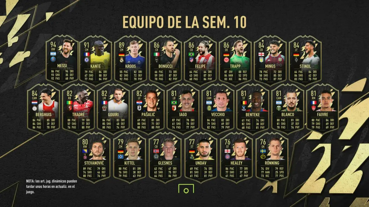 FIFA 22: Messi y Kanté lideran el TOTW 10 + Nuevas mejoras de Ones to Watch Ultimate Team Equipo de la Semana