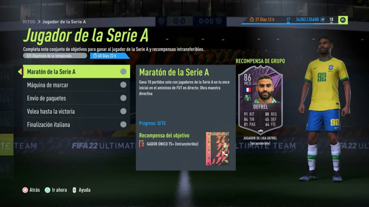 FIFA 22: llega una nueva carta gratuita a Ultimate Team (Defrel Jugador de Liga) objetivos Serie A