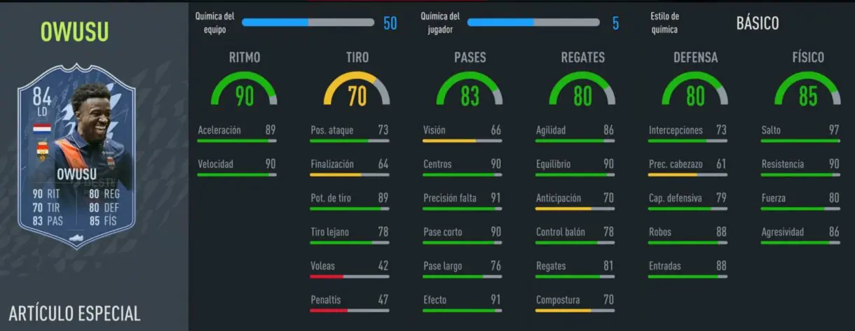 FIFA 22: llega Series de FUT con cuatro cartas gratuitas. Te enseñamos las stats y cómo conseguirlas Owusu Fundamentos