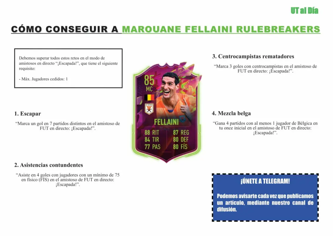FIFA 22 Ultimate Team Guía Fellaini Rulebreakers