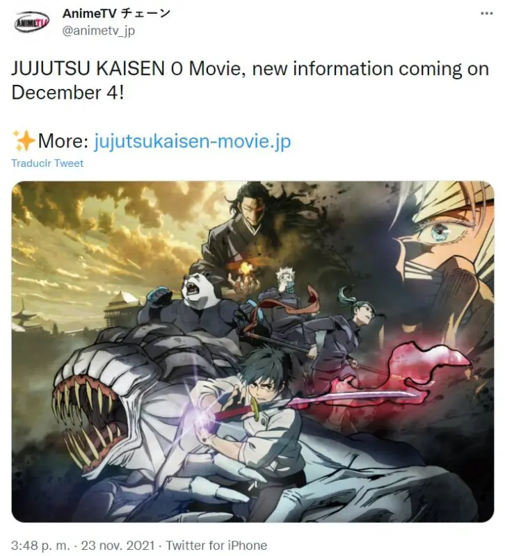 jujutsu kaisen 0 novedades