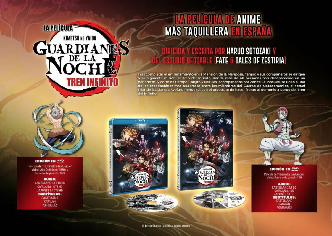 Kimetsu no Yaiba El Tren Infinito formato fisico