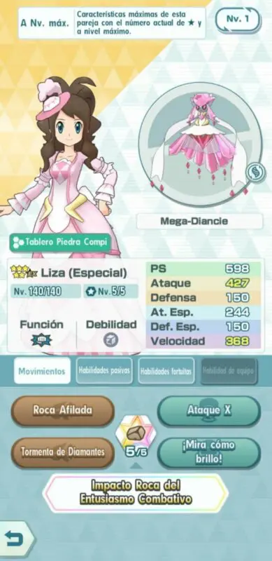 Liza y Diancie Pokemon Masters EX