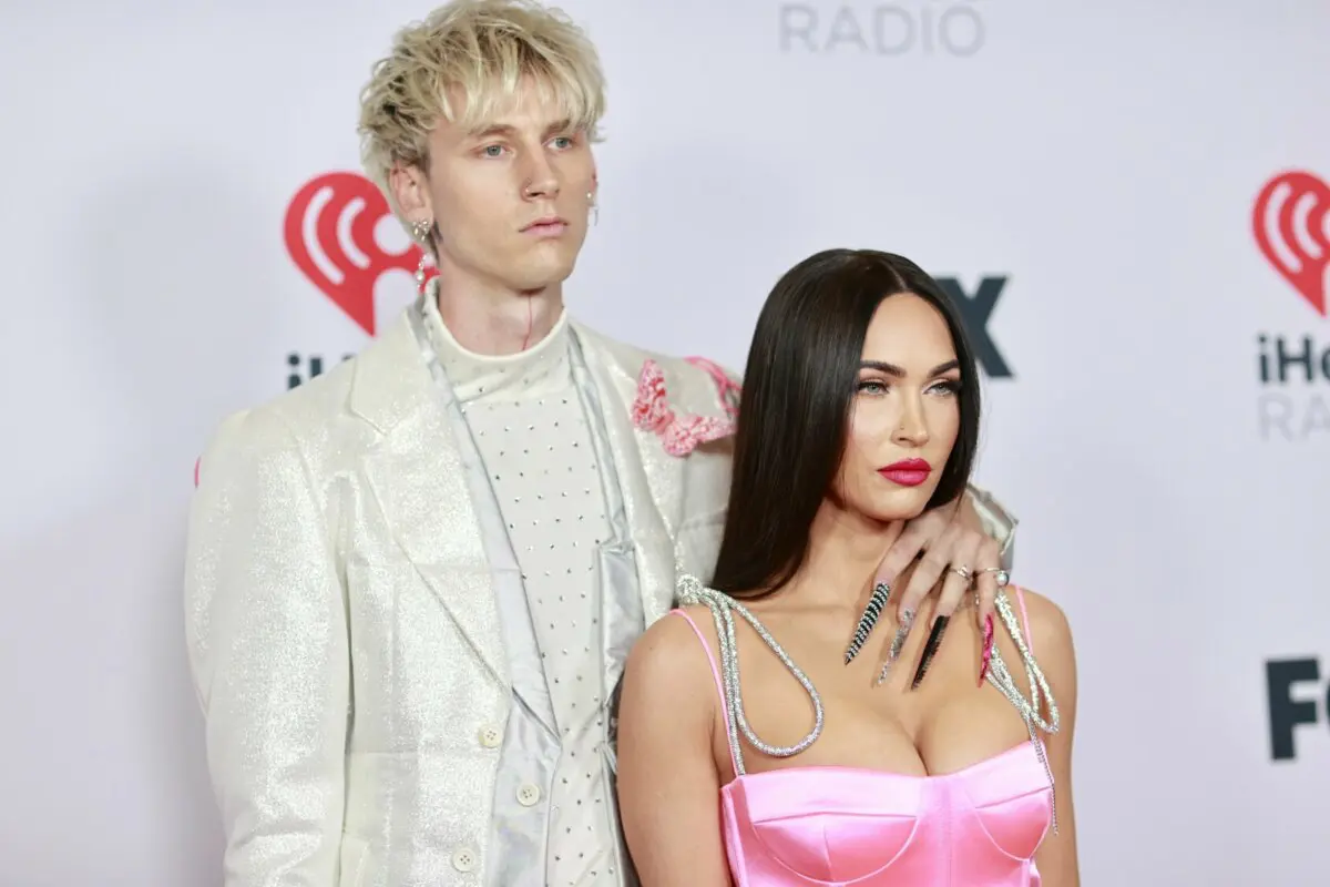 machine gun kelly and megan fox attend the 2021 iheartradio news photo 1631043927