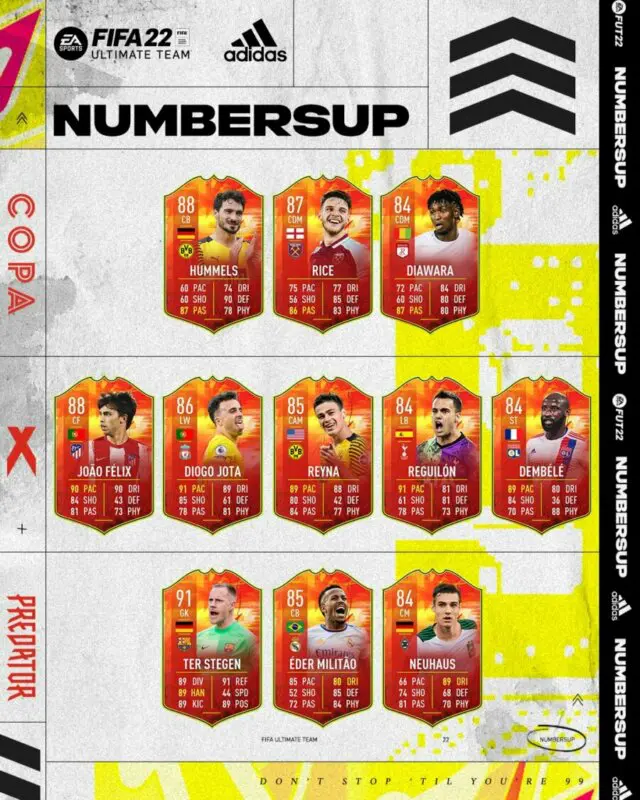 FIFA 22: este es el equipo Numbers Up y aquí puedes ver sus stats en Ultimate Team
