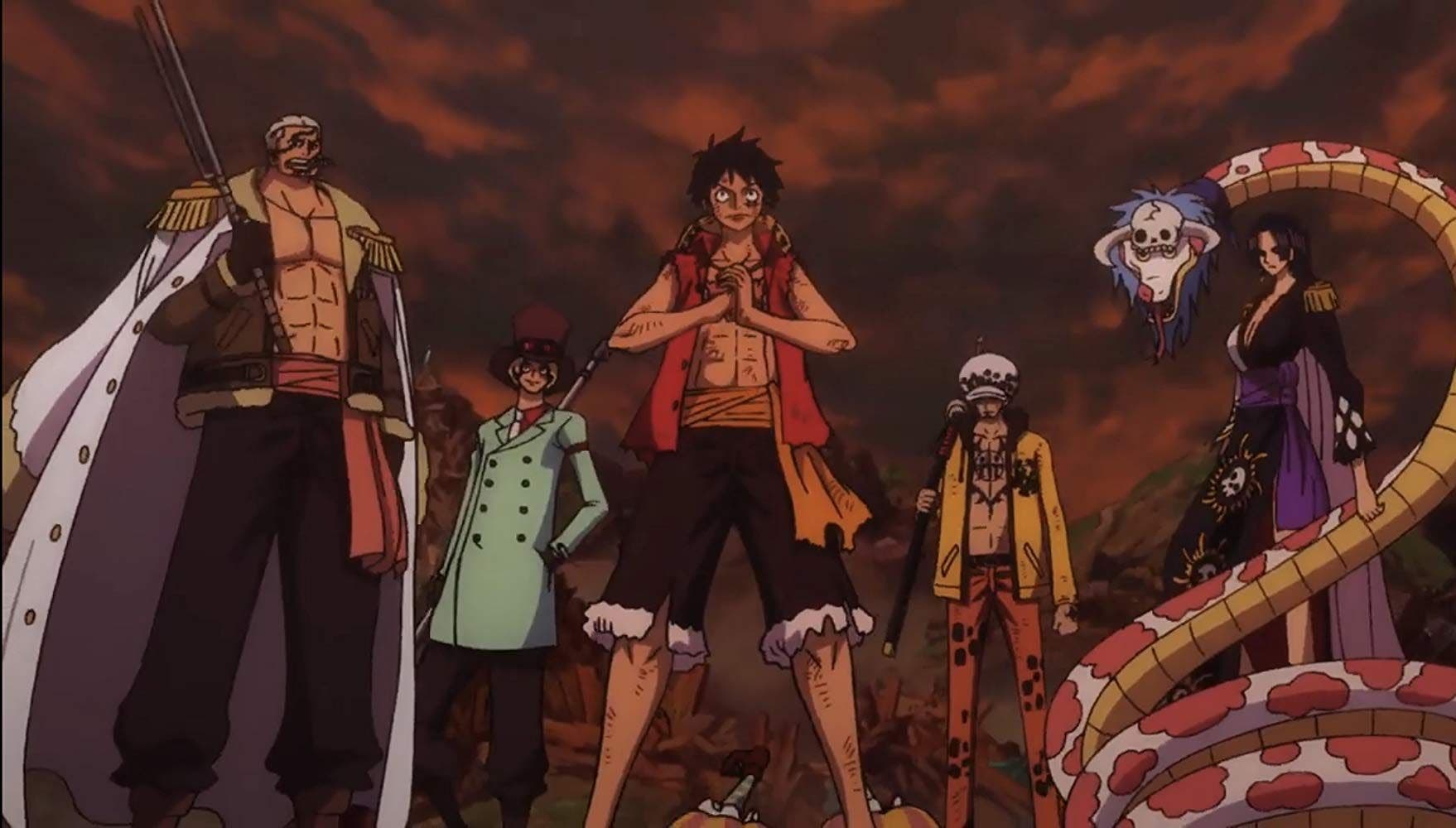 Qué personajes de la serie aparecen en 'One Piece Film: Red'?