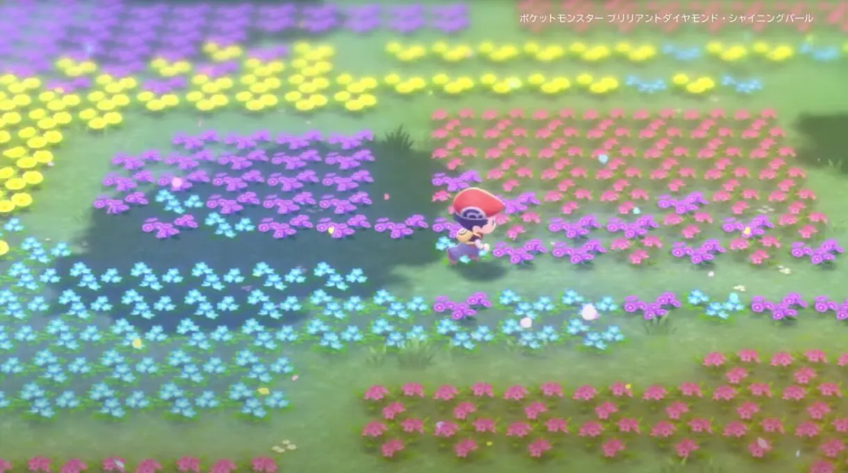 Pokemon Diamante Brillante y Perla Reluciente flores