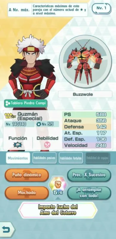 Pokemon Masters EX Guzman y Buzzwole