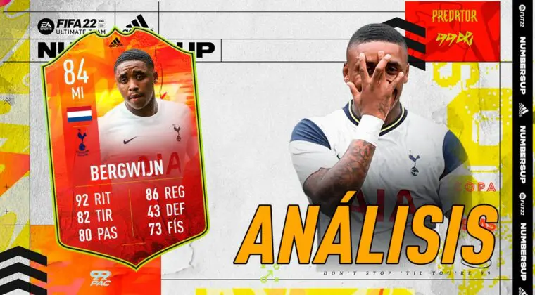 Imagen de FIFA 22: análisis de Bergwijn Numbers Up gratuito. ¿Atacante de nivel para Premier League?